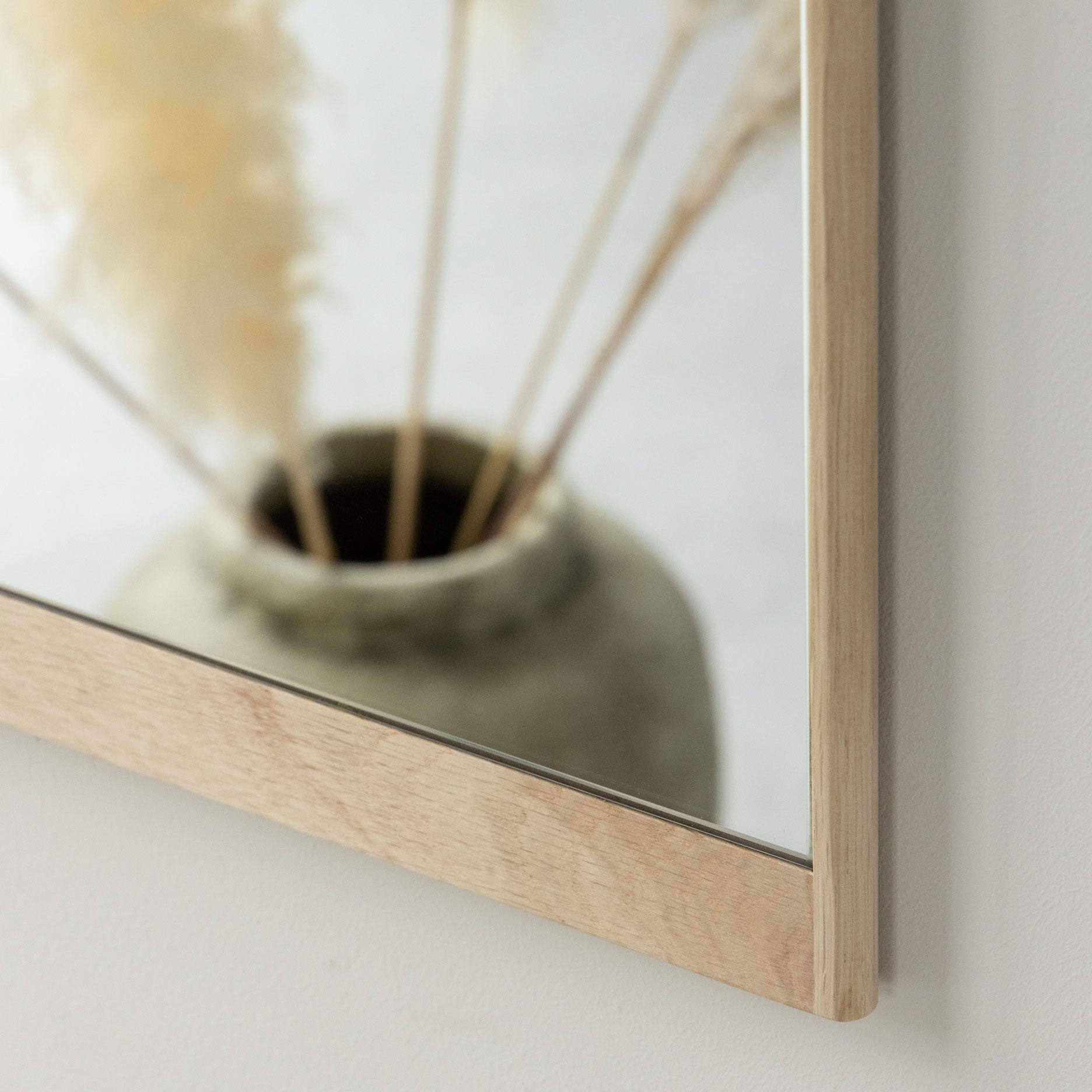 Wood Spiegel H90 – weiß pigmentiert